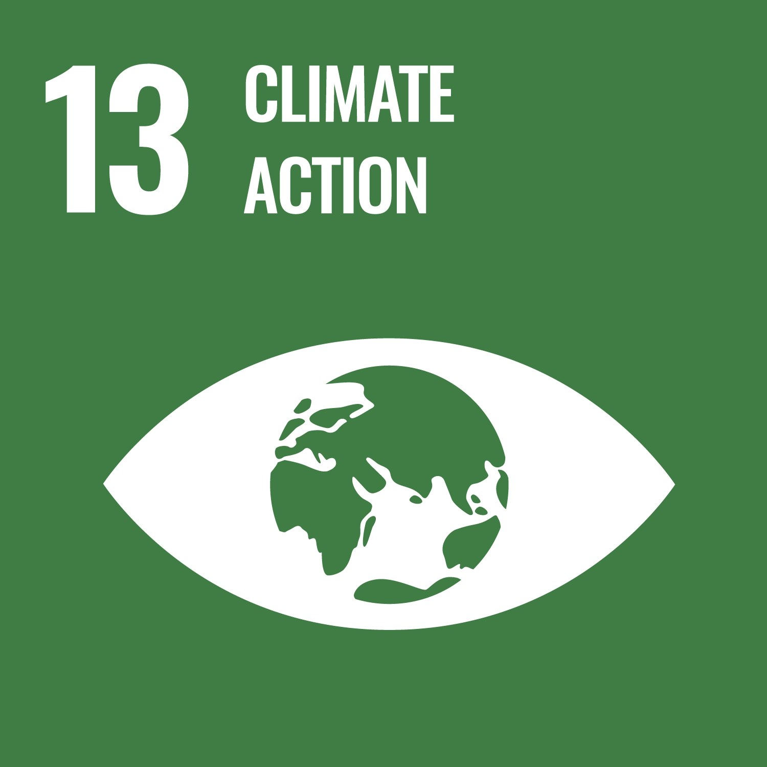 Icon for United Nations Sustainable Development Goal Number Thirteen, Climate Action.