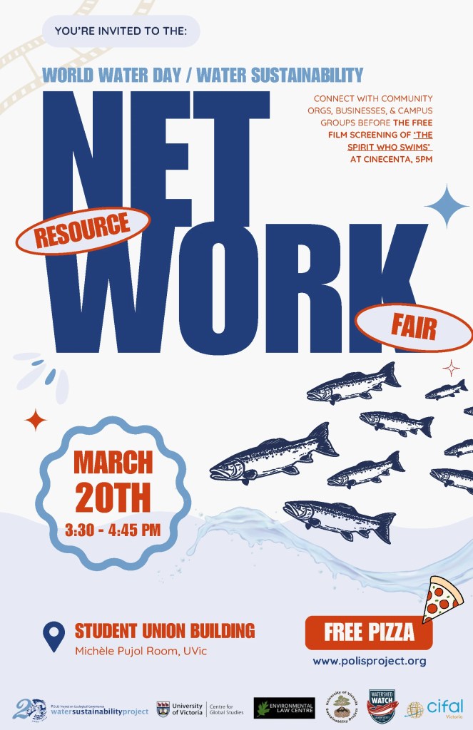 Poster advertising the POLIS World Water Day 2025 Resource Fair.